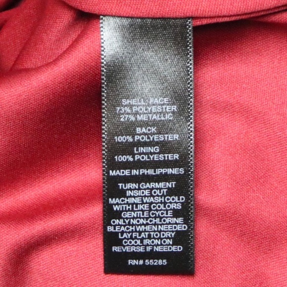 EXPRESS Metallic Valentine’s Day Cutout Dress Red - Picture 5 of 5